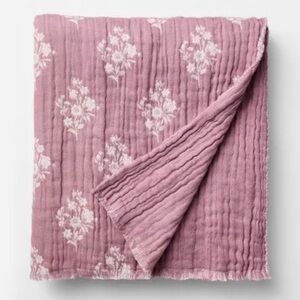 Studio McGee Floral Lavender Throw Blanket